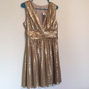 Gold sequin dress